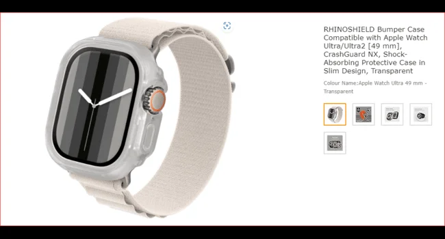 RhinoShield CrashGuard NX for Apple Watch Ultra luxury case